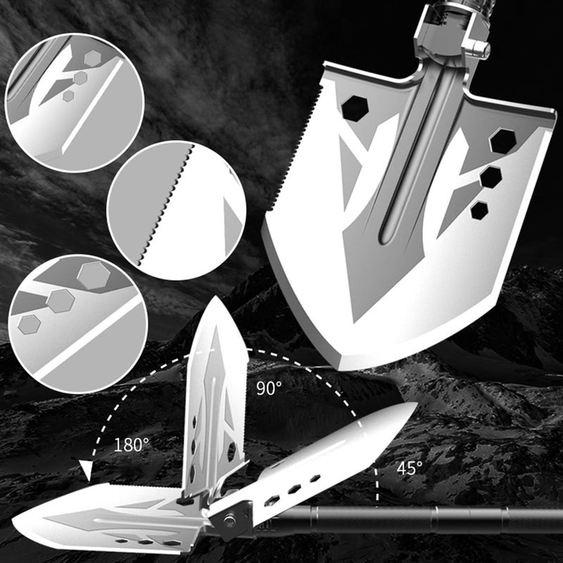 aiGear Camping Shovel Axe Outdoor Tactical Shovel Survival Tool Set with Multi Tools for Camping Hiking Backpacking Men Survival Gear Emergency（CSA-4232） - Image 2
